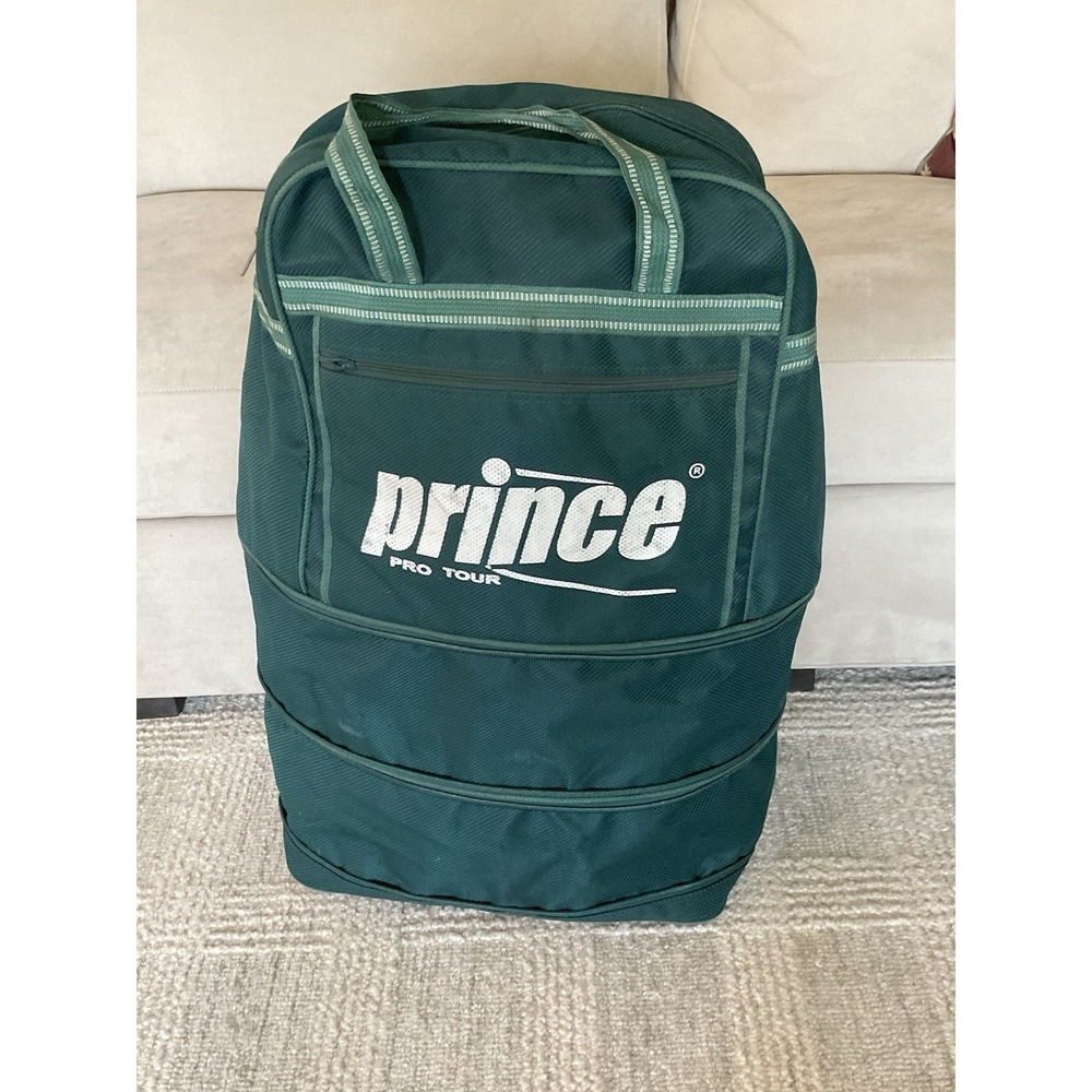 Prince Tennis Pro Tour Roller Bag Court Expandable For Racket Balls Gear Vintage